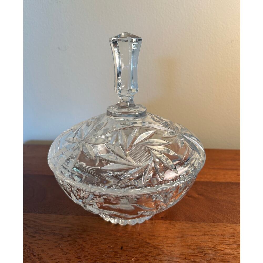 Vintage Clear Glass Candy Dish